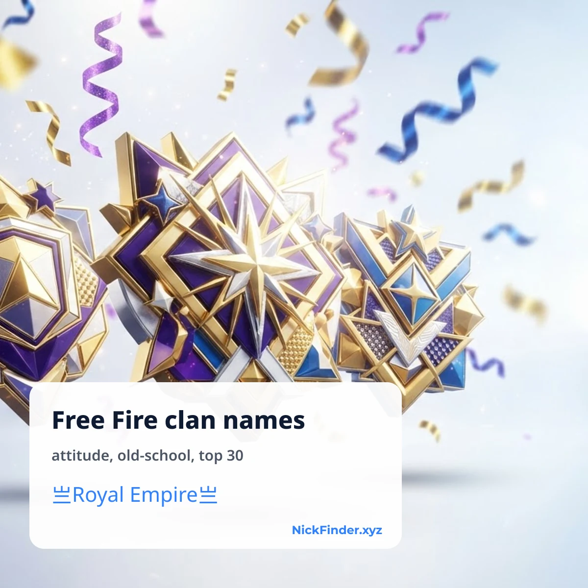 Free Fire clan and guild names to copy